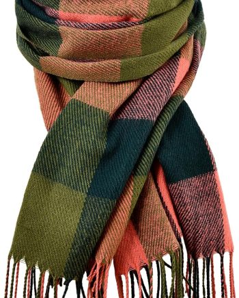 Scarf for Women - Women's Fall Winter Scarfs, Classical Scottish Checked Long Shawl Wrap Scarf, Warm Scarves for Women