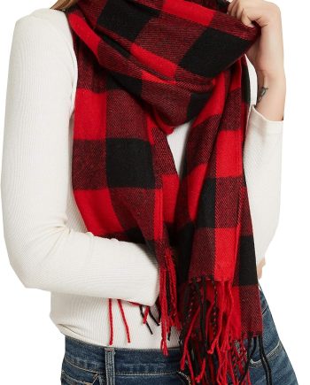 Women's Fashion Long Shawl Big Grid Winter Warm Lattice Large Scarf